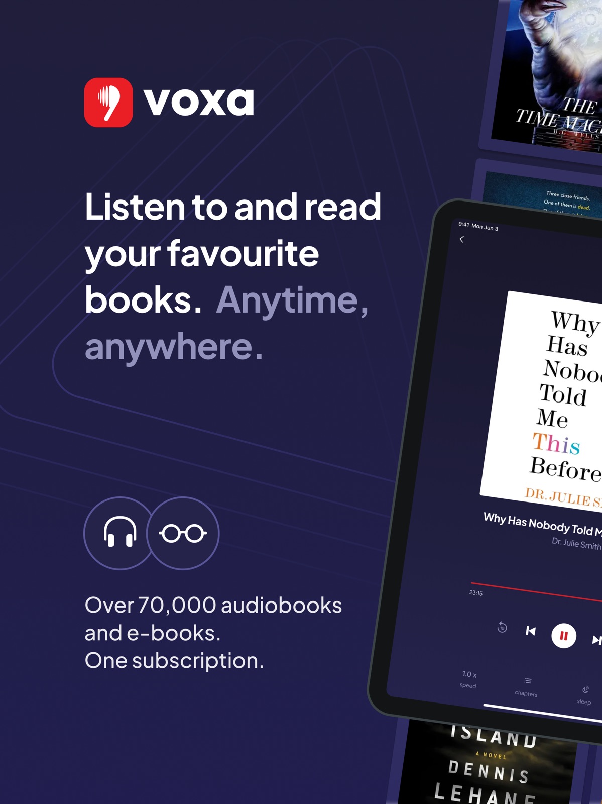 Voxa: Audiobooks & E-books ipad screenshot 1