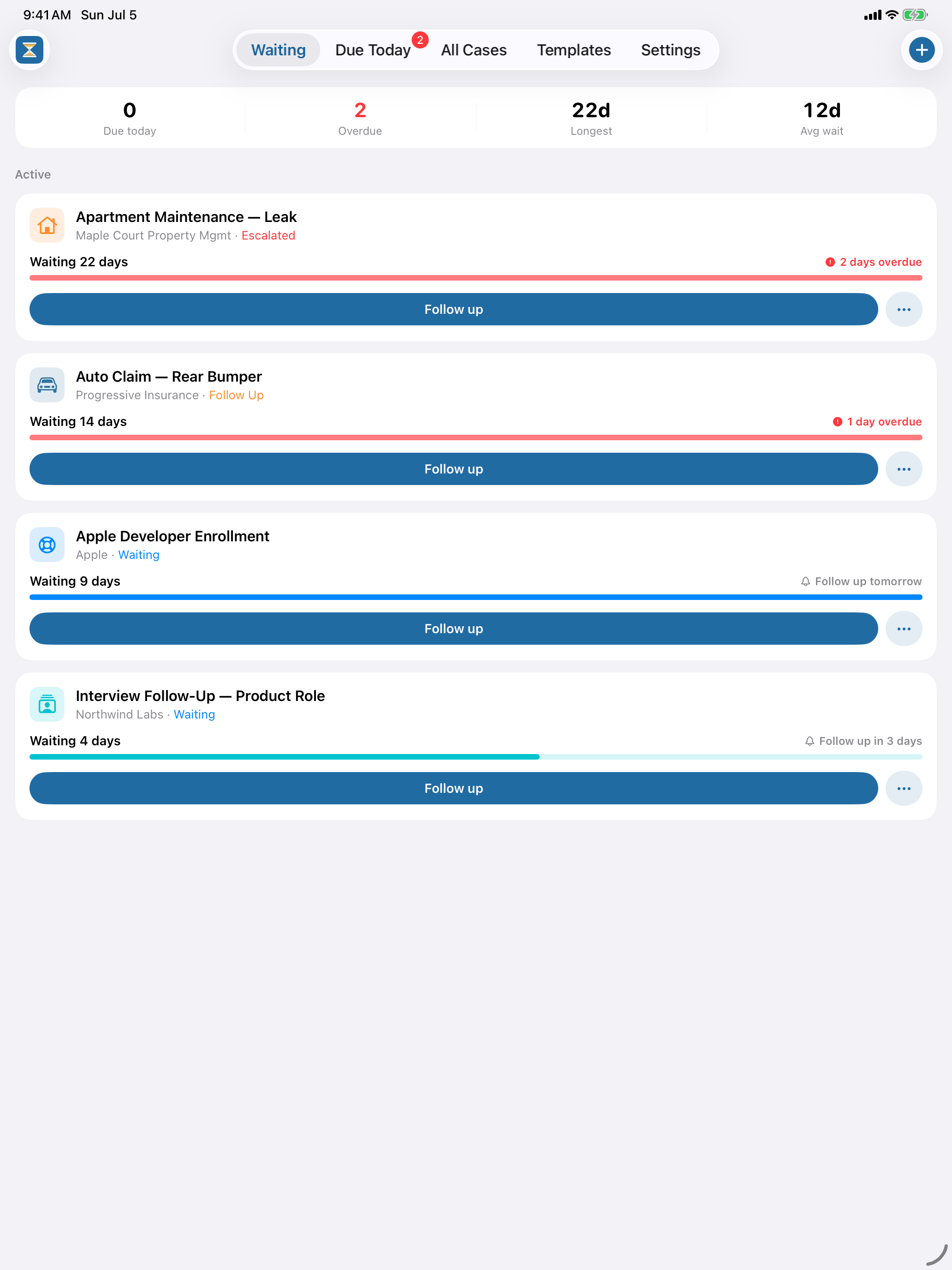 Waiting On: Follow-Up Tracker screenshot 6