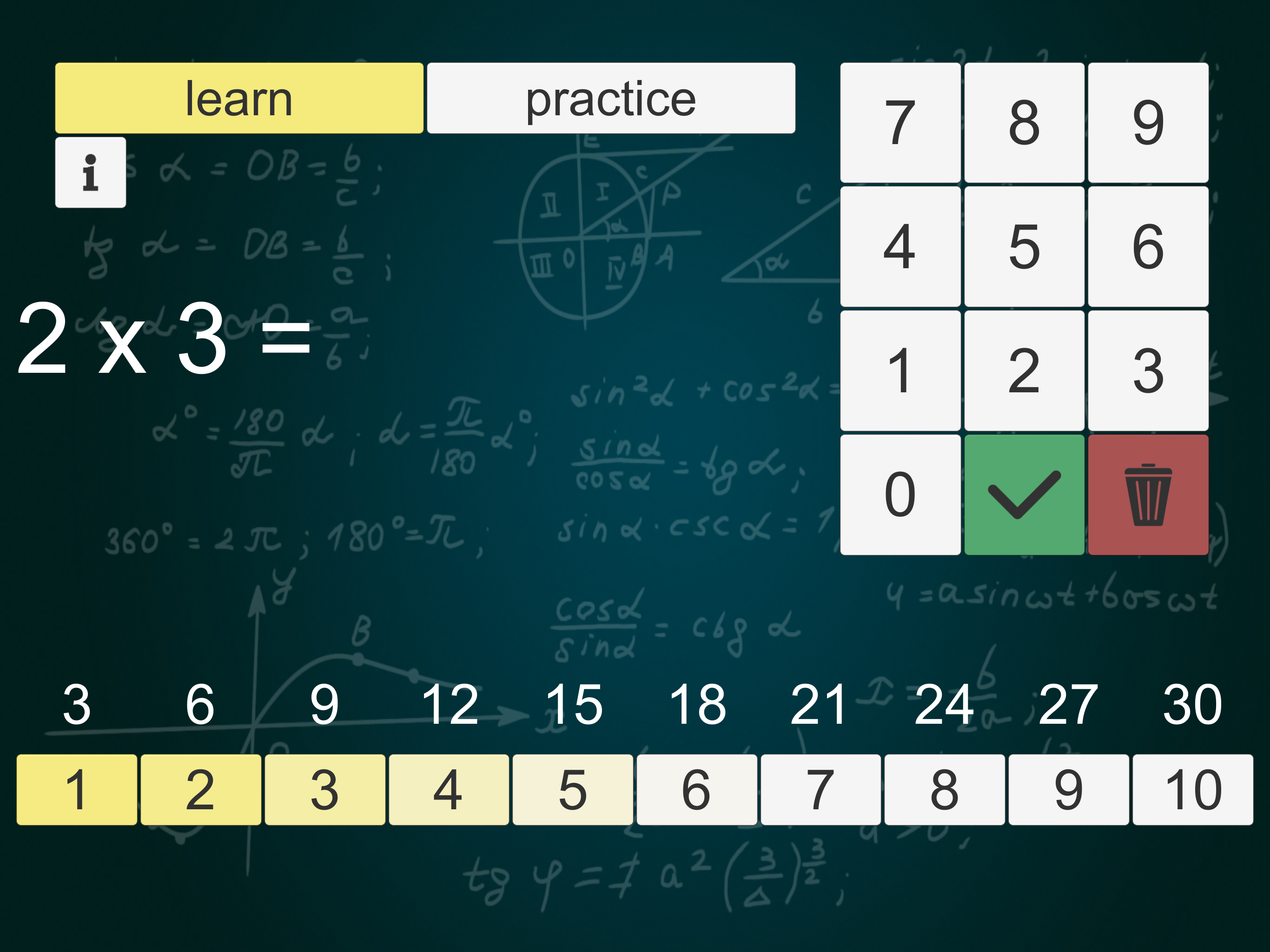1x1 Math Trainer