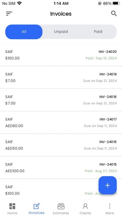 Billed Invoice & Time Tracking
