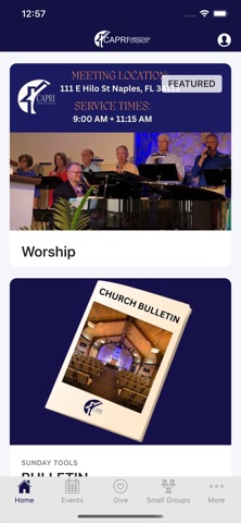 Capri Church app screenshot