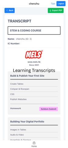 MELS AI Tutor screenshot