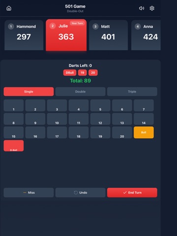 Dart Mate: Scorer & Counter iPad screenshot