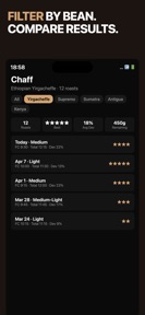 Chaff — Home Coffee Roast Log screenshot