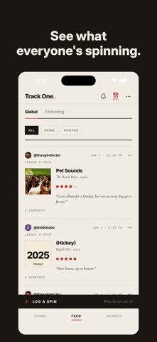 Track One – Vinyl Journal iPhone screenshot