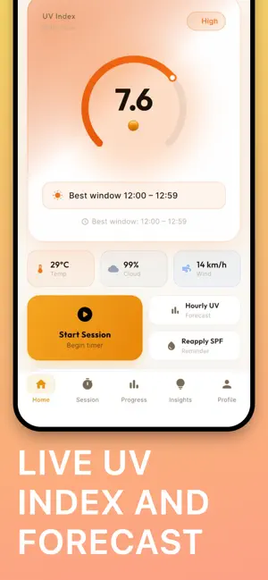 Tanify: UV Index & Tanning iPhone screenshot 2