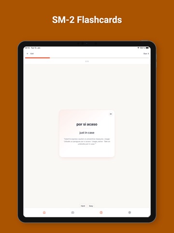 Recall: AI Language Flashcards iPad screenshot