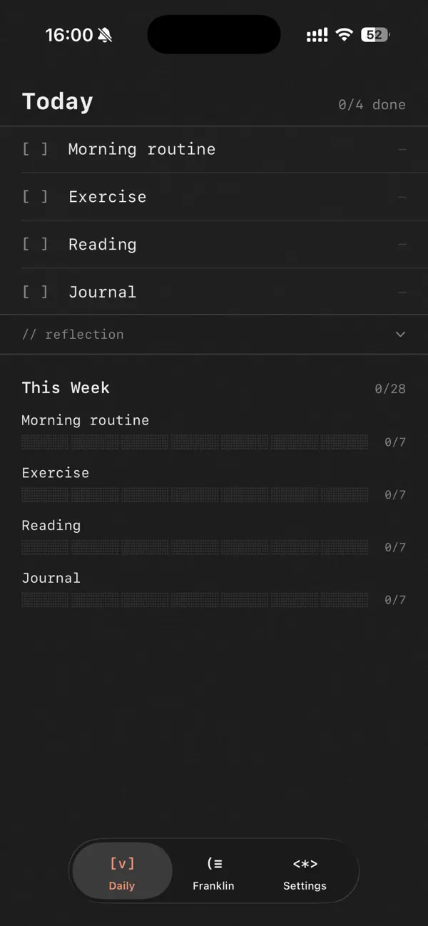 Screenshot #1 pour Virtue Log