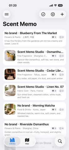 Scent Memo app screenshot