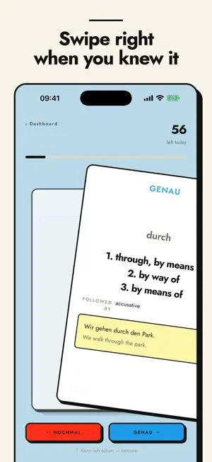 Genau: German Flashcards screenshot 4