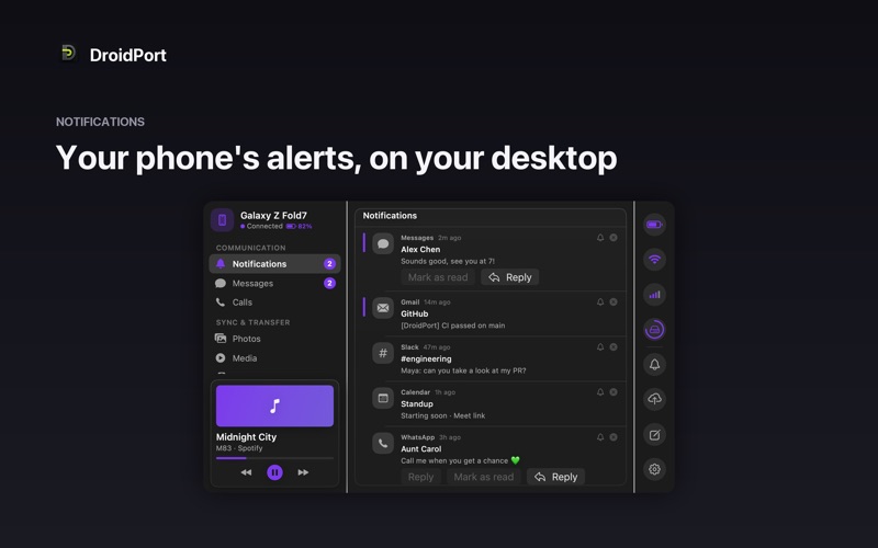 DroidPort: Phone Companion Screenshot 2