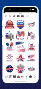 Independence Day USA iStickers screenshot #4 for iPhone