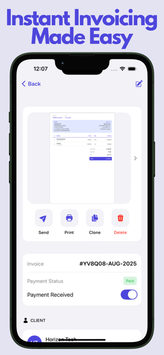 Invoice Generator: BillSwift Screenshot 1 of 5