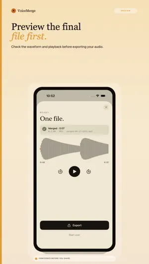 VoiceMerge: Merge Voice Memos screenshot 3