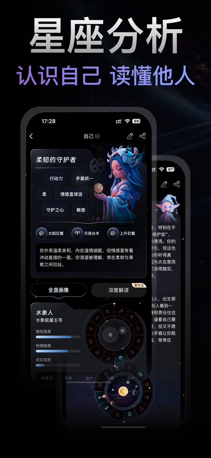 月见 - 塔罗牌星座星盘合盘情感咨询