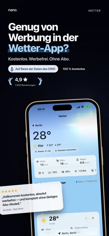 nano - Wetter für Deutschland screenshot 1 of 7