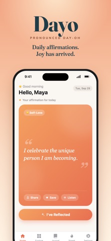 Dayo: Affirmations & Self Care Screenshot 1 of 10