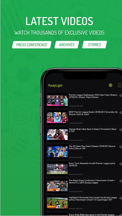 Footylight- Soccer Highlights Screenshot