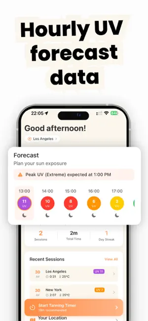 SunGlow: UV Index & Tan Timer iPhone screenshot 3