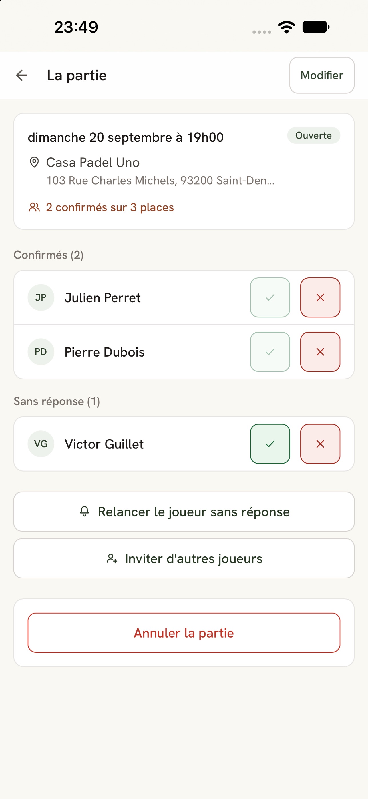 Screenshot 1 of PadelCrew : trouve ton 4e
