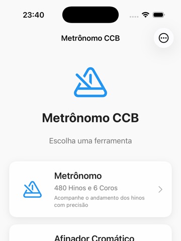 Metrônomo e Afinador CCB iPad screenshot