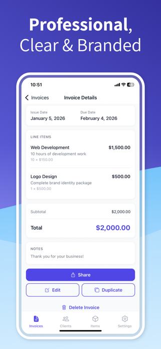 Invoice Maker - Easy Billing Screenshot 2 of 6