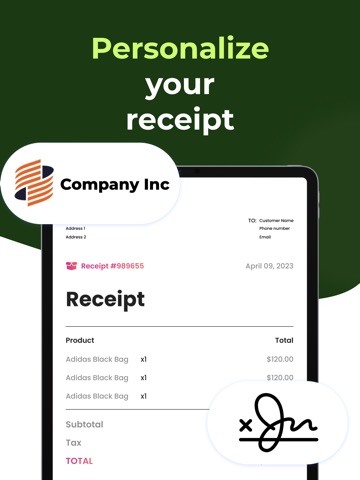 Receipt Maker iPad screenshot