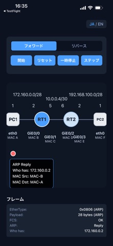 Visual TCPIP Trainer のスクリーンショット