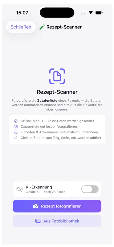 Einkaufsliste + Vorrat screenshot 5 of 9
