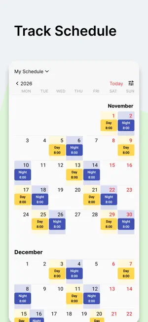 NextShift - Shift Calendar screenshot 1