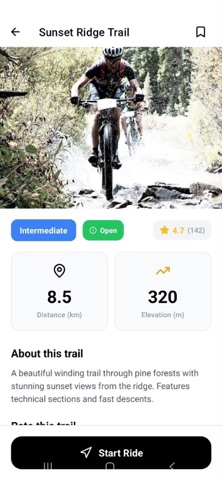 RideBuddy - Search Trails Screenshot 1 of 3