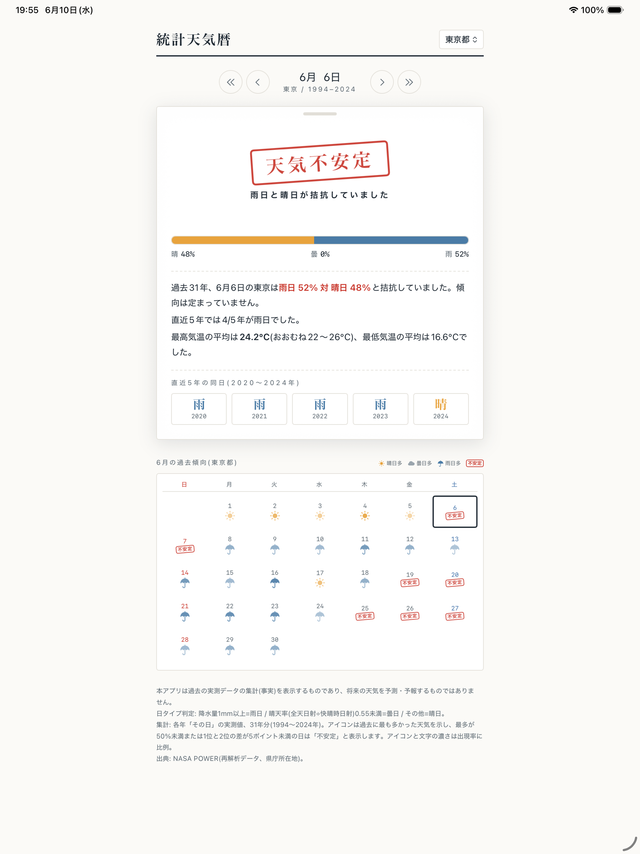 統計天気暦 screenshot 4