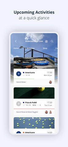 Rudersdal Padel klub screenshot