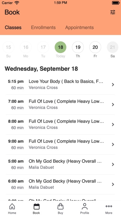 Peach Body Studios Screenshot