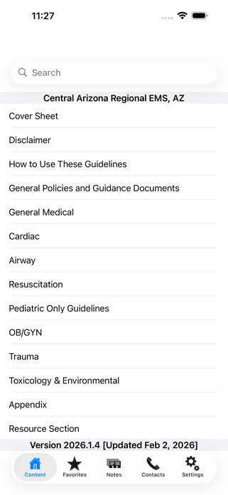 ROCC EMS Guidelines Screenshot 3 of 8