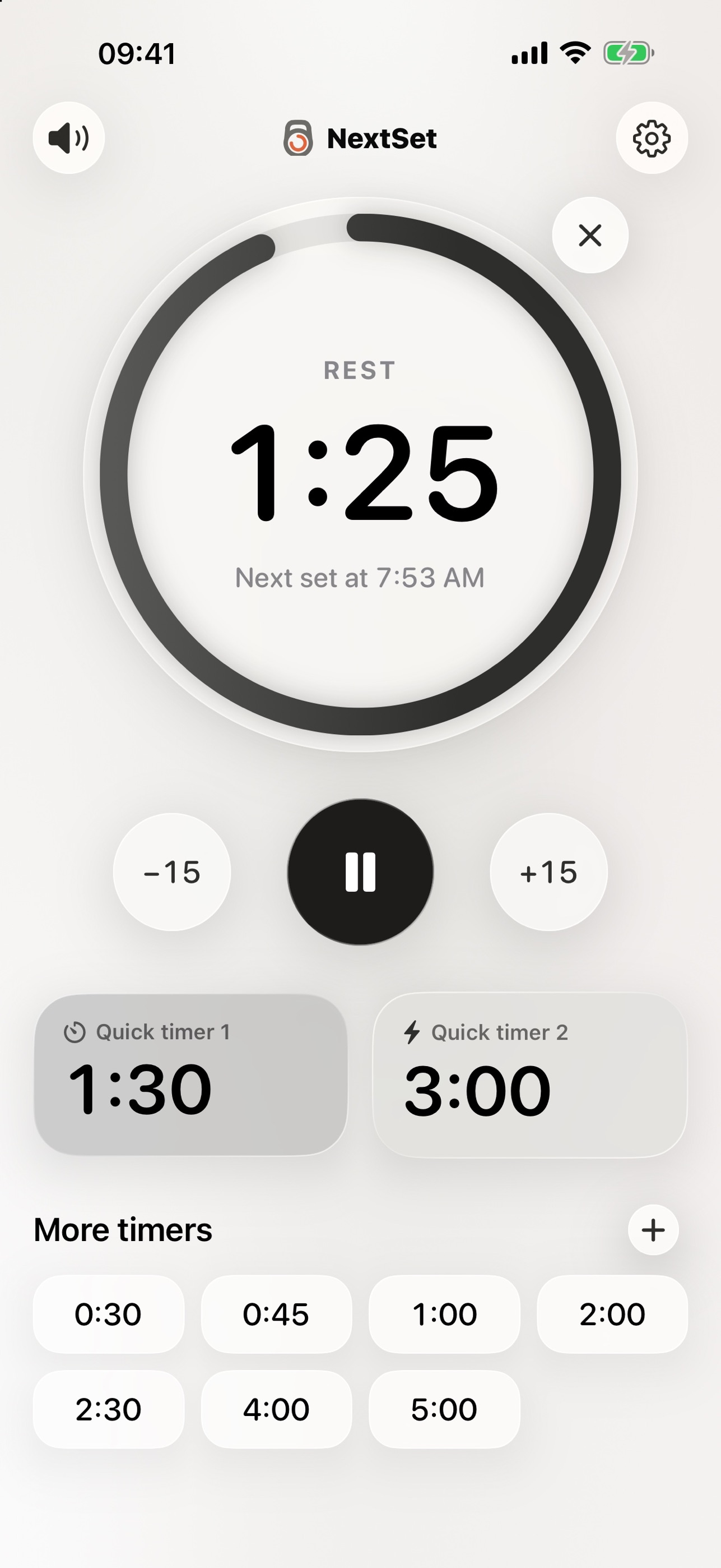 Screenshot 2 of NextSet - Simple Rest Timer