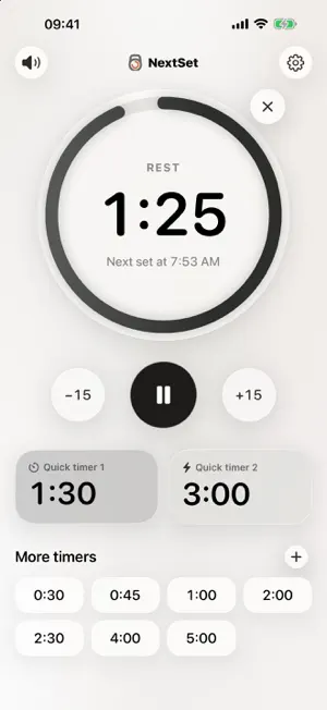 NextSet - Simple Rest Timer screenshot 2