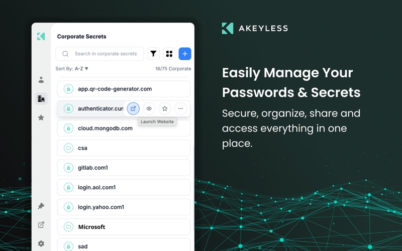Akeyless Password Manager 2.0 screenshot