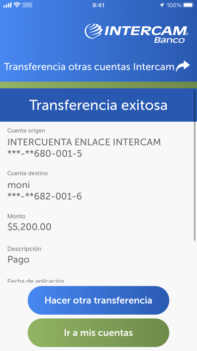 Intercam Banca Móvil Screenshot