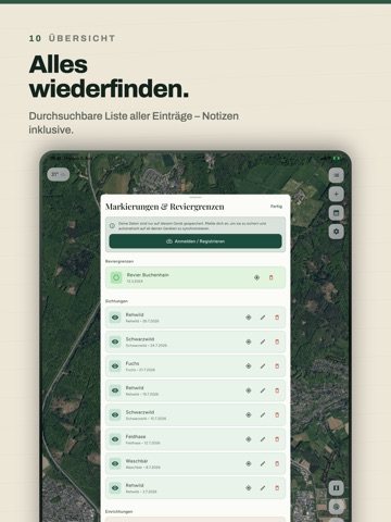 Revierfunk: Live Karte Jagd iPad screenshot