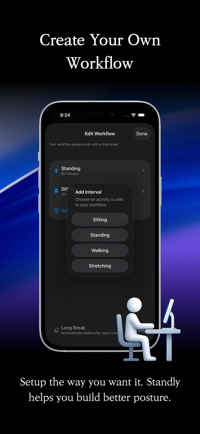 Standly  Standing desk timer