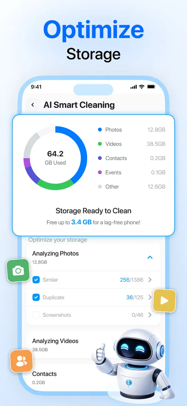 Clean Up Storage－Phone Cleaner iOS app screenshot showing feature 2