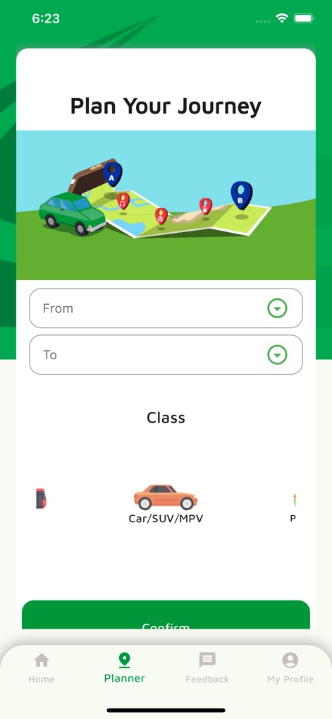 PLUS App (Official) - Questo strumento guida gli utenti nella pianificazione del viaggio, consentendo di inserire punti di partenza e arrivo e di selezionare la classe del veicolo per calcoli precisi.