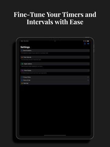 Haptic Vibration Timer iPad screenshot