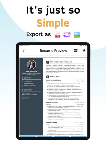 Resume Builder Pro: ResAI iPad screenshot