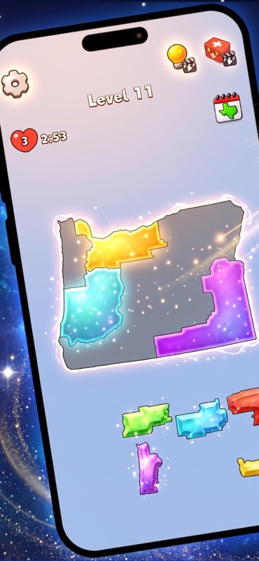 MapFit : My Country Puzzle screenshot 2