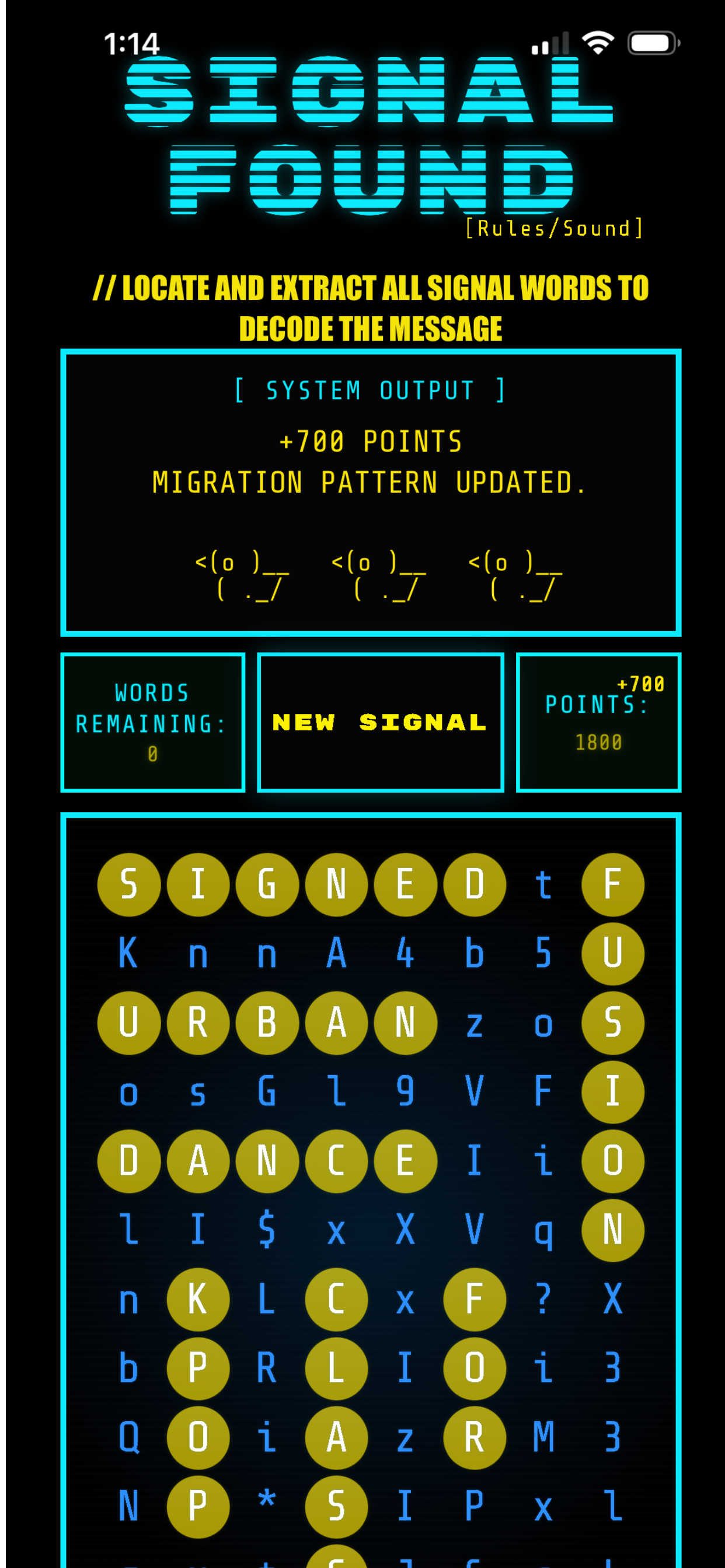 Signal Found Word Search Game screenshot 4