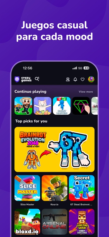 CrazyGames: Juega 1500+ Juegos screenshot 4