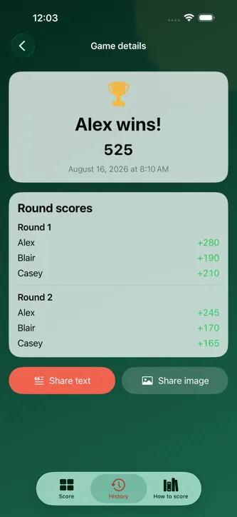 Rummy 500 Scorekeeper screenshot 5