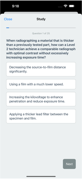 Radiography Study Guide Screenshot 3 of 4